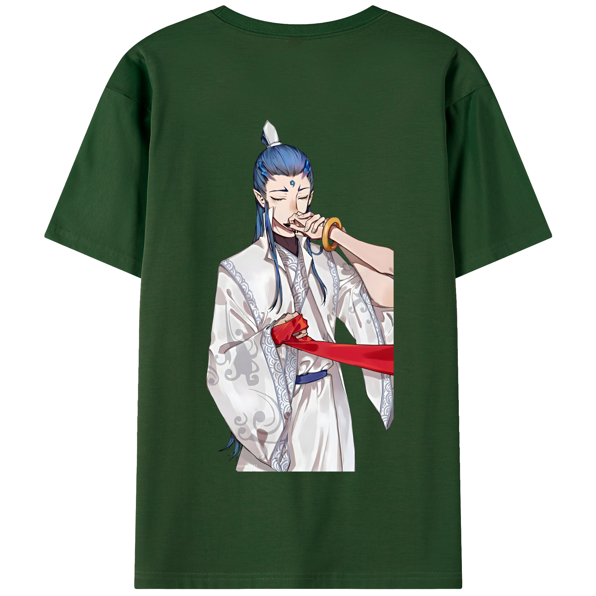 （画像用） Ne Zha 2 ナタ 魔童の大暴れ 綿100％半袖Tシャツ（背面プリント）